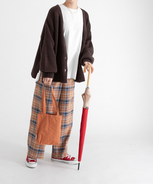 ameme（アメメ）の「because　12本骨長傘（長傘・レディース・ネイビー/カーキ/ストライプ/レッド・FREE）」の10枚目の写真