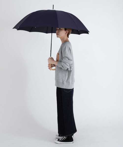 ameme（アメメ）の「because　12本骨長傘（長傘・レディース・ネイビー/カーキ/ストライプ/レッド・FREE）」の6枚目の写真