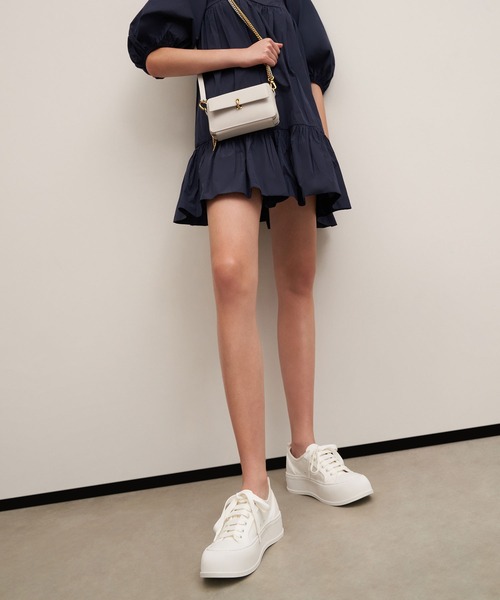 CHARLES & KEITH（チャールズ & キース）の「オーガニックコットン ロウトップスニーカー / Organic Cotton Low-Top Sneakers（スニーカー・レディース・ホワイト/ブラック/ピンク・24.5cm/25.5cm/23.5cm/25cm/23cm/22.5cm）」の20枚目の写真
