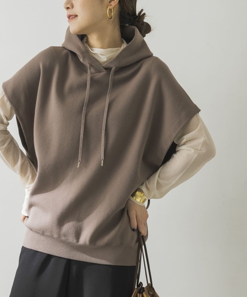 URBAN RESEARCH（アーバンリサーチ）の「ノースリーブルーズフーディ（ニット/セーター・レディース・アイボリー/モカ・FREE）」の2枚目の写真