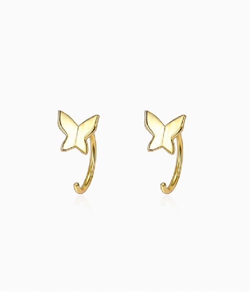 Ritomo De Ricco（リトモ・デ・リコ）の「金アレ対応オールSV925バタフライピアス（ピアス（両耳用）・レディース・シルバー/ゴールド・SMALL）」の8枚目の写真