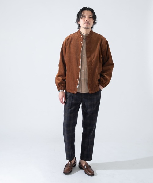 URBAN RESEARCH ROSSO MEN（アーバンリサーチロッソメン）の「ZIPスタンドカラーコーデュロイジャケット『セットアップ対応』（ブルゾン・メンズ・ブラウン/ネイビー/ブラック・MEDIUM/LARGE）」の4枚目の写真