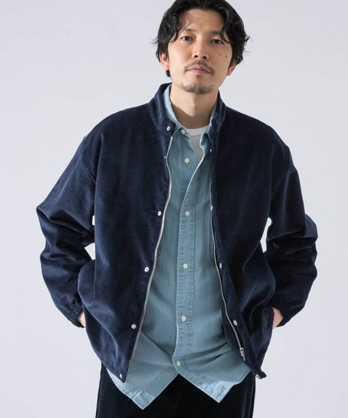 URBAN RESEARCH ROSSO MEN（アーバンリサーチロッソメン）の「ZIPスタンドカラーコーデュロイジャケット『セットアップ対応』（ブルゾン・メンズ・ブラウン/ネイビー/ブラック・MEDIUM/LARGE）」の9枚目の写真