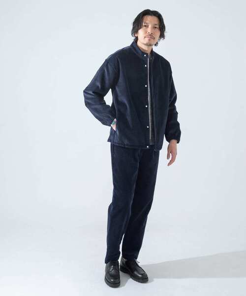 URBAN RESEARCH ROSSO MEN（アーバンリサーチロッソメン）の「ZIPスタンドカラーコーデュロイジャケット『セットアップ対応』（ブルゾン・メンズ・ブラウン/ネイビー/ブラック・MEDIUM/LARGE）」の10枚目の写真