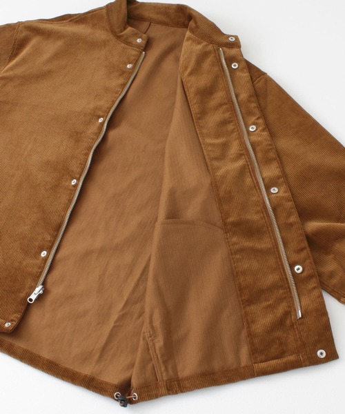 URBAN RESEARCH ROSSO MEN（アーバンリサーチロッソメン）の「ZIPスタンドカラーコーデュロイジャケット『セットアップ対応』（ブルゾン・メンズ・ブラウン/ネイビー/ブラック・MEDIUM/LARGE）」の19枚目の写真