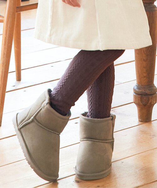 apres les cours（アプレレクール）の「ジャガードお花柄レギンス（レギンス/スパッツ・キッズ・ネイビー/アイボリー/ベージュ・120/90/140/100/110）」の3枚目の写真