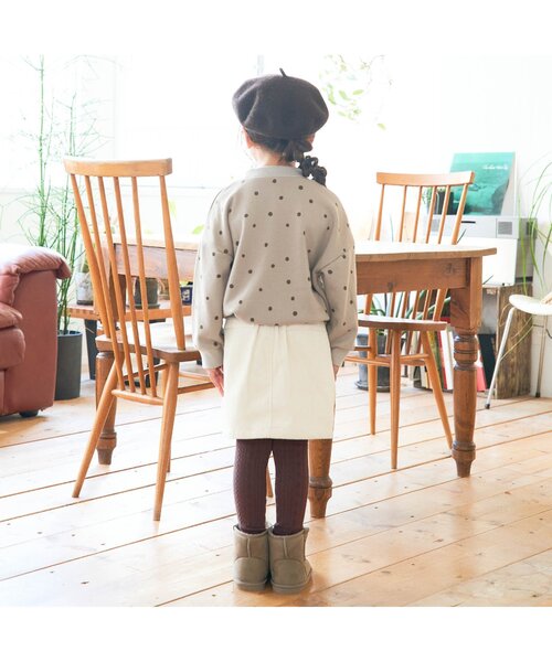 apres les cours（アプレレクール）の「ジャガードお花柄レギンス（レギンス/スパッツ・キッズ・ネイビー/アイボリー/ベージュ・120/90/140/100/110）」の5枚目の写真