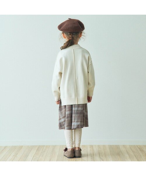 apres les cours（アプレレクール）の「ジャガードお花柄レギンス（レギンス/スパッツ・キッズ・ネイビー/アイボリー/ベージュ・120/90/140/100/110）」の7枚目の写真