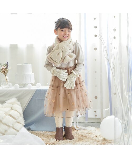 apres les cours（アプレレクール）の「ジャガードお花柄レギンス（レギンス/スパッツ・キッズ・ネイビー/アイボリー/ベージュ・120/90/140/100/110）」の8枚目の写真