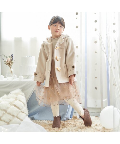 apres les cours（アプレレクール）の「ジャガードお花柄レギンス（レギンス/スパッツ・キッズ・ネイビー/アイボリー/ベージュ・120/90/140/100/110）」の9枚目の写真