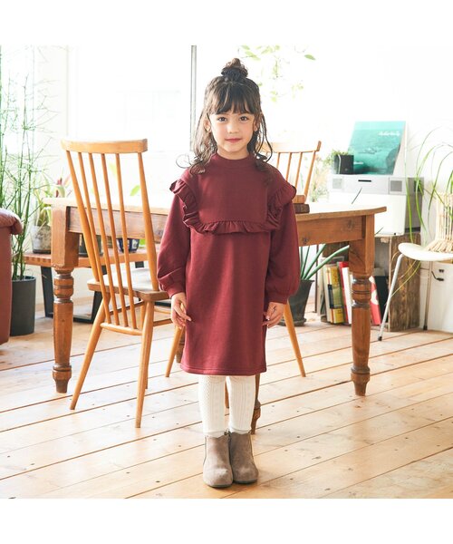 apres les cours（アプレレクール）の「ジャガードお花柄レギンス（レギンス/スパッツ・キッズ・ネイビー/アイボリー/ベージュ・120/90/140/100/110）」の11枚目の写真