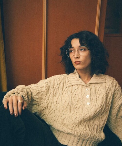 MATURED（マチュアード）の「【MATURED(マチュアード)】ケーブルショートニット（ニット/セーター・レディース・ベージュ・FREE）」の5枚目の写真