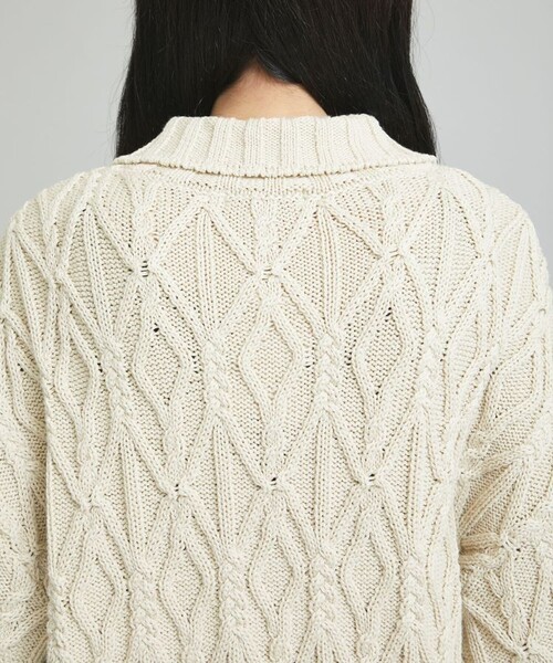 MATURED（マチュアード）の「【MATURED(マチュアード)】ケーブルショートニット（ニット/セーター・レディース・ベージュ・FREE）」の16枚目の写真