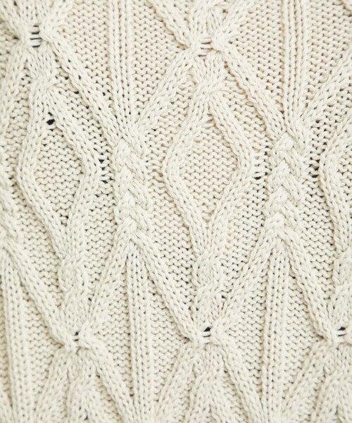 MATURED（マチュアード）の「【MATURED(マチュアード)】ケーブルショートニット（ニット/セーター・レディース・ベージュ・FREE）」の14枚目の写真