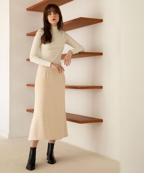 mangata(モンガータ)の「High neck rib knit(ニット/セーター・レディース・ホワイト/ブラック/ピンク・FREE)」の15枚目の写真