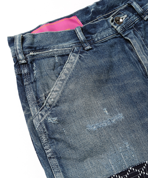 UNITED ARROWS & SONS（ユナイテッドアローズアンドサンズ）の「SONS(サンズ） SASHIKO DENIM（デニムパンツ・メンズ・ネイビー・LARGE/MEDIUM）」の5枚目の写真