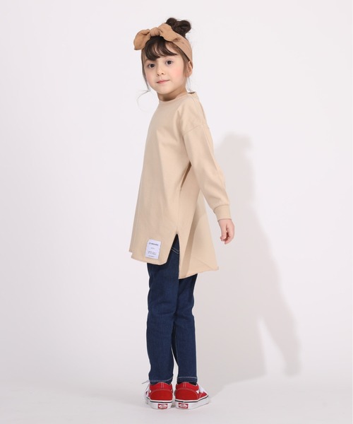 BABYDOLL（ベビードール）の「WEB チュニック ロンT 6015K（Tシャツ/カットソー・キッズ・チェリーピンク/ブラック/オフホワイト/パープル/ブラウン/ベージュ・110cm/140cm/80ｃｍ/130cm/90cm/150cm/120cm/100cm）」の10枚目の写真