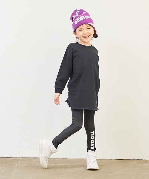 BABYDOLL（ベビードール）の「WEB チュニック ロンT 6015K（Tシャツ/カットソー・キッズ・チェリーピンク/ブラック/オフホワイト/パープル/ブラウン/ベージュ・110cm/140cm/80ｃｍ/130cm/90cm/150cm/120cm/100cm）」の16枚目の写真