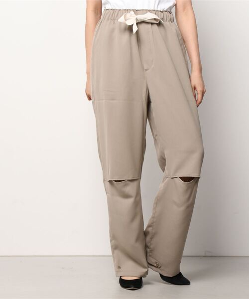 Toironier（トワロニエ）の「Toironier(トワロニエ )  リラックスパンツ RELAX TWILL PANTS（その他パンツ・レディース・ベージュ/オリーブ・1/2）」の5枚目の写真
