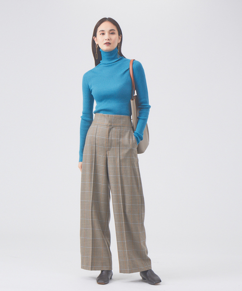 qualite(カリテ)の「チェックハイウエストストレートワイドパンツ(その他パンツ・レディース・その他・40/38/36)」の6枚目の写真