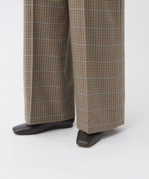 qualite(カリテ)の「チェックハイウエストストレートワイドパンツ(その他パンツ・レディース・その他・40/38/36)」の5枚目の写真