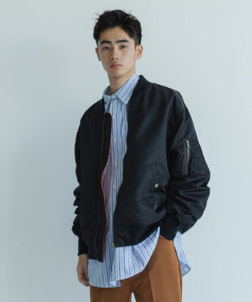 WHIMSIC（ウィムジック）の「【WHIMSIC】MA-1リバーシブルフライトジャケット（MA-1・レディース・ブラック/オリーブ・FREE）」の17枚目の写真