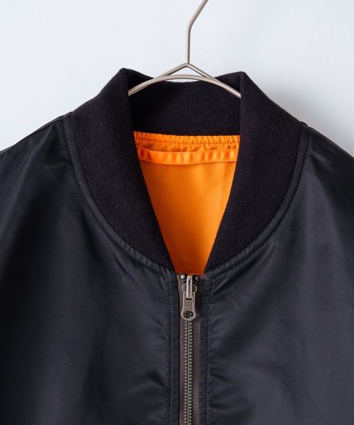 WHIMSIC（ウィムジック）の「【WHIMSIC】MA-1リバーシブルフライトジャケット（MA-1・レディース・ブラック/オリーブ・FREE）」の14枚目の写真