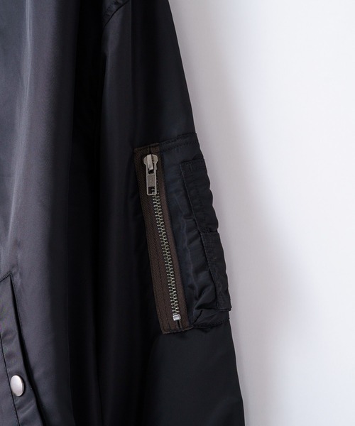 WHIMSIC（ウィムジック）の「【WHIMSIC】MA-1リバーシブルフライトジャケット（MA-1・レディース・ブラック/オリーブ・FREE）」の11枚目の写真