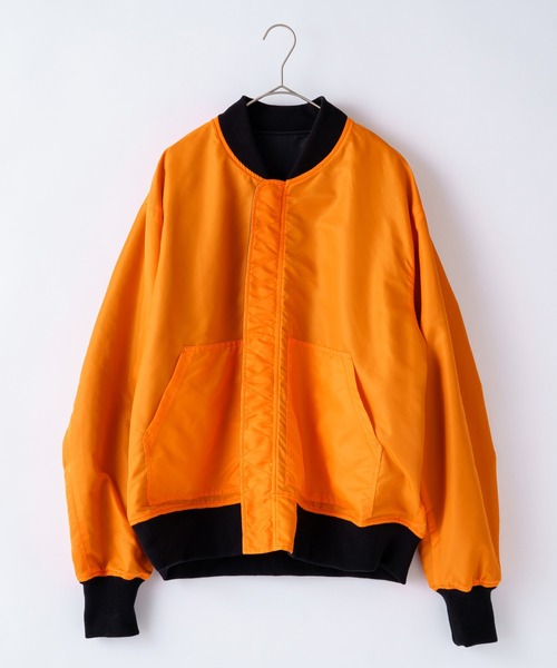 WHIMSIC（ウィムジック）の「【WHIMSIC】MA-1リバーシブルフライトジャケット（MA-1・レディース・ブラック/オリーブ・FREE）」の4枚目の写真