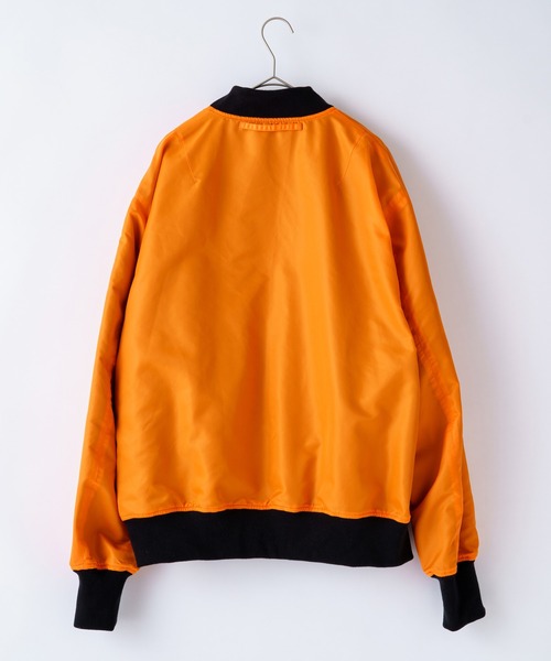 リバーシブル MA-1 フライトジャケット オリーブ/オレンジ ALPHA MA-1