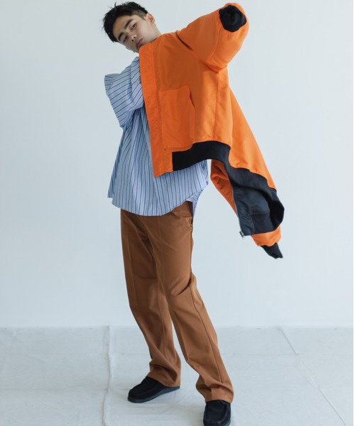 WHIMSIC（ウィムジック）の「【WHIMSIC】MA-1リバーシブルフライトジャケット（MA-1・レディース・ブラック/オリーブ・FREE）」の3枚目の写真