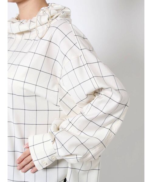 ELENDEEK（エレンディーク）の「ドロストリングカラーブラウス（シャツ/ブラウス・レディース・オフホワイト/ブラック/ラベンダー/その他1・FREE）」の14枚目の写真