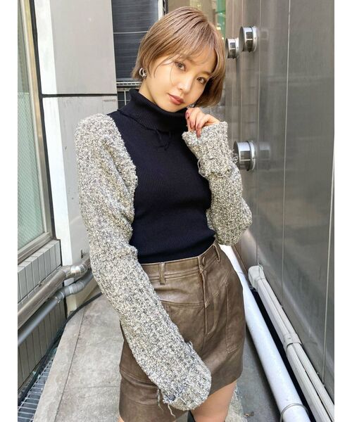 EMODA(エモダ)の「ドッキングフィットボレロニット(ニット/セーター・レディース・ブラック/グレー/アイボリー・FREE)」の19枚目の写真