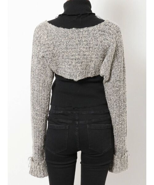 EMODA(エモダ)の「ドッキングフィットボレロニット(ニット/セーター・レディース・ブラック/グレー/アイボリー・FREE)」の15枚目の写真