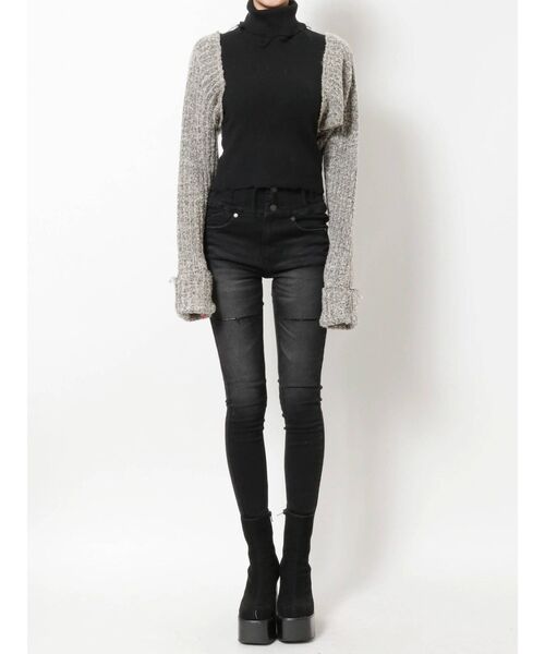 EMODA(エモダ)の「ドッキングフィットボレロニット(ニット/セーター・レディース・ブラック/グレー/アイボリー・FREE)」の18枚目の写真