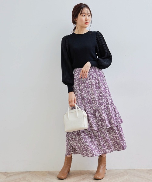 ROPE' PICNIC（ロペピクニック）の「小花柄フリルスカート（スカート