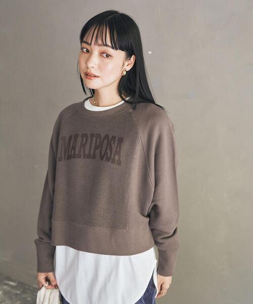 coen(コーエン)の「ループ裏毛カレッジロゴスウェット(スウェット・レディース・ネイビー/グレー/モカ・L/M)」の4枚目の写真