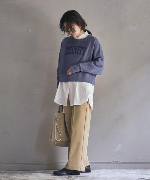 coen(コーエン)の「ループ裏毛カレッジロゴスウェット(スウェット・レディース・ネイビー/グレー/モカ・L/M)」の7枚目の写真