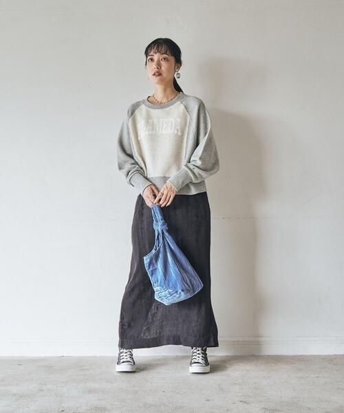 coen(コーエン)の「ループ裏毛カレッジロゴスウェット(スウェット・レディース・ネイビー/グレー/モカ・L/M)」の9枚目の写真