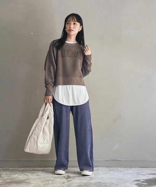 coen(コーエン)の「ループ裏毛カレッジロゴスウェット(スウェット・レディース・ネイビー/グレー/モカ・L/M)」の10枚目の写真