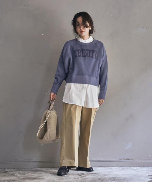 coen(コーエン)の「ループ裏毛カレッジロゴスウェット(スウェット・レディース・ネイビー/グレー/モカ・L/M)」の12枚目の写真