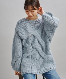 DouDou | ハンドメイドケーブルプルオーバー(ニット/セーター)