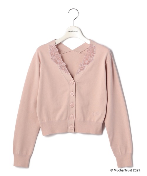 LAISSE PASSE(レッセパッセ)の「【Mucha/Rose】刺繍カーディガン(カーディガン/ボレロ・レディース・モカ/ピンク・MEDIUM)」の2枚目の写真