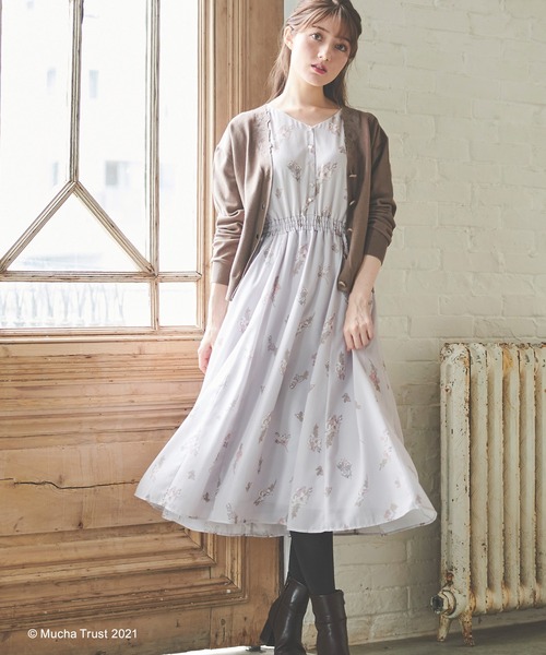 LAISSE PASSE(レッセパッセ)の「【Mucha/Rose】刺繍カーディガン(カーディガン/ボレロ・レディース・モカ/ピンク・MEDIUM)」の6枚目の写真