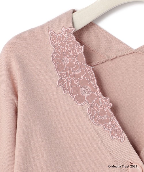 LAISSE PASSE(レッセパッセ)の「【Mucha/Rose】刺繍カーディガン(カーディガン/ボレロ・レディース・モカ/ピンク・MEDIUM)」の13枚目の写真