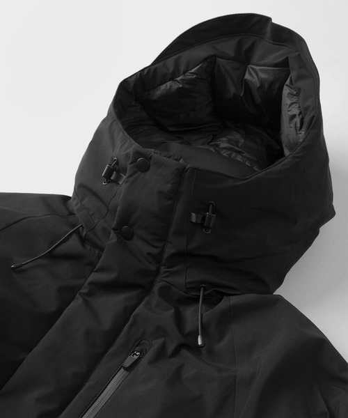 make a ray!（メイク ア レイ！）の「ALL WEATHER-TEX ボリュームネック ダウンパーカー/ダウンジャケット/高機能生地/耐水圧10000㎜（ダウンジャケット/コート・メンズ・ブラック/ベージュ/カーキ・M/L/XL）」の5枚目の写真