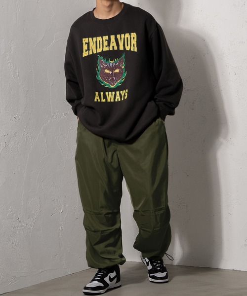 kutir（クティール）の「ロックキャット裏起毛スウェット（スウェット・メンズ・チャコールグレー/パープル/グリーン/イエロー・MEDIUM/LARGE）」の5枚目の写真