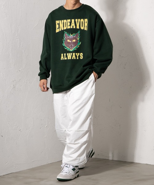 kutir（クティール）の「ロックキャット裏起毛スウェット（スウェット・メンズ・チャコールグレー/パープル/グリーン/イエロー・MEDIUM/LARGE）」の6枚目の写真