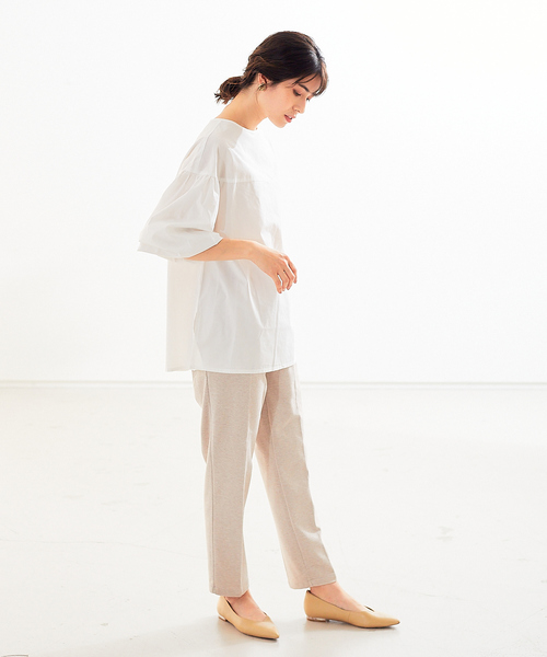 abahouse mavie（アバハウスマヴィ）の「ジャージーパンツ（その他パンツ・レディース・ブラック/エンジ/アイボリー・36/38）」の5枚目の写真