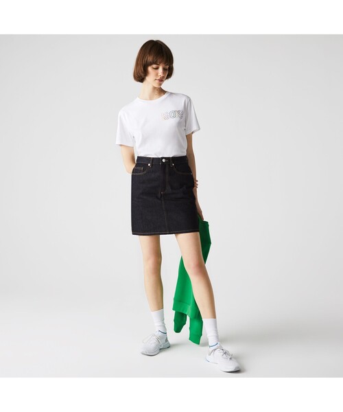 LACOSTE(ラコステ)の「デニムショートスカート(スカート・レディース・ダークインディゴブルー・40/38/36/34)」の5枚目の写真